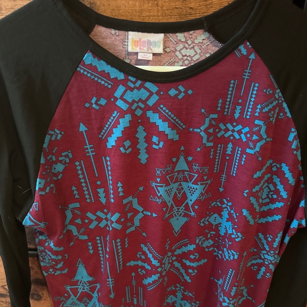 Lularoe southwest pattern Randy baseball tee